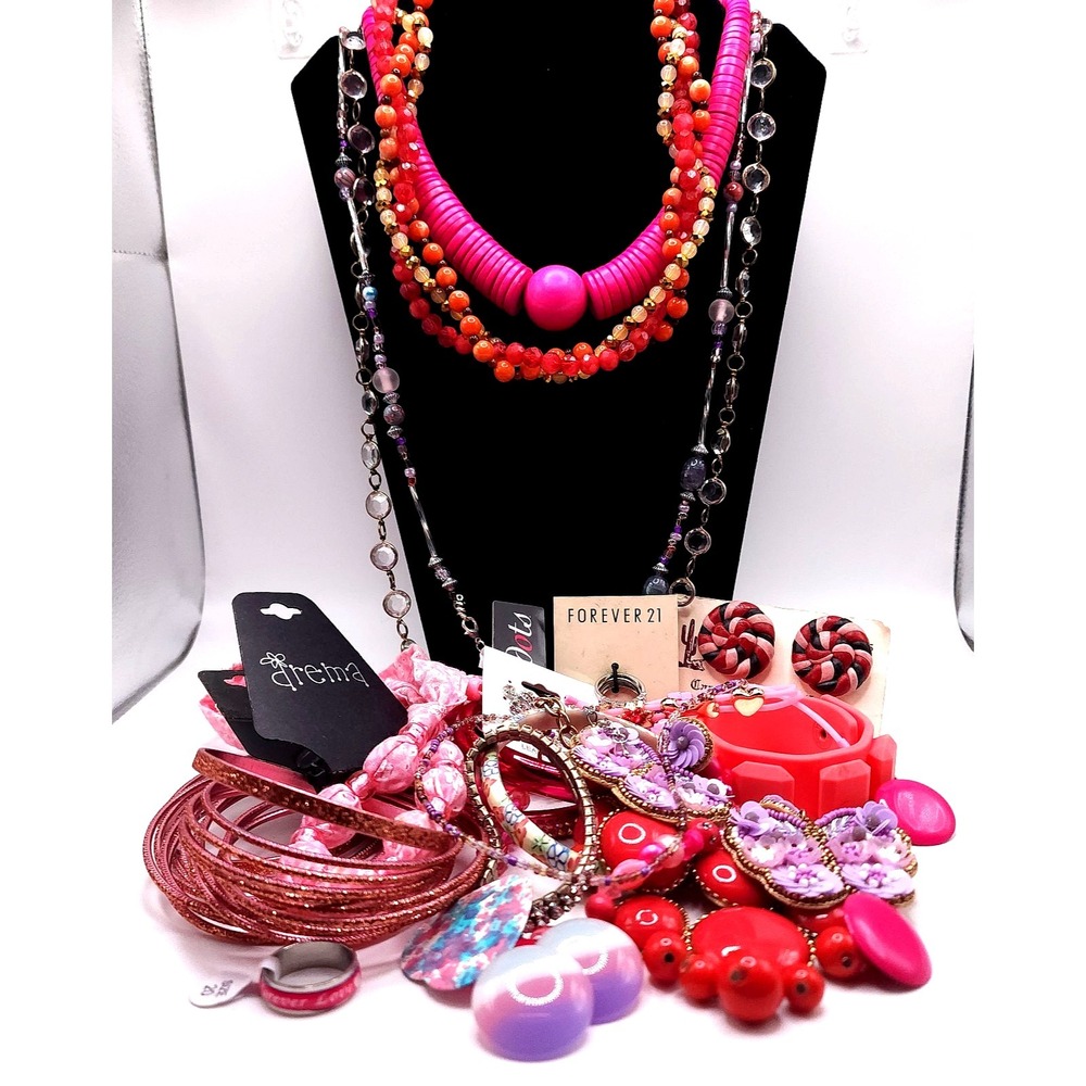 Pink Estate Jewelry Lot 1Lb Bundle